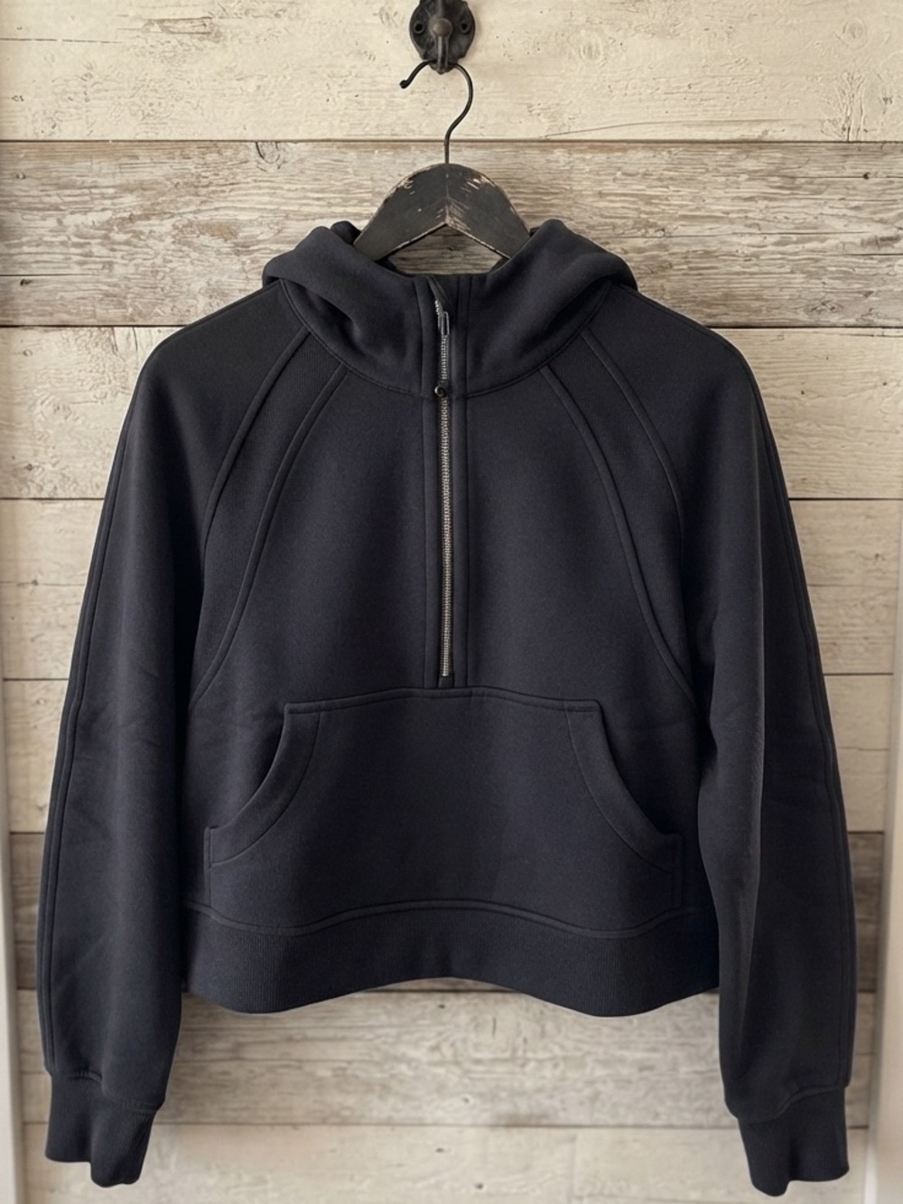 Lululemon Scuba Oversized 1/2 Zip Hoodie M/L (medium/ large) BLACK